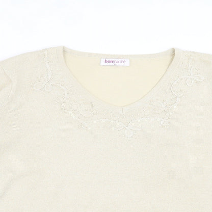 Womens UK Size XL Bonmarché Gold Pullover Jumper
