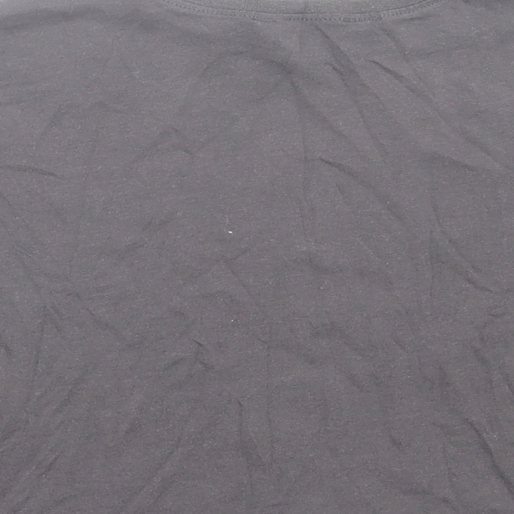 Miss Evie Girls Grey Cotton Basic T-Shirt Size 7-8 Years Crew Neck Pullover