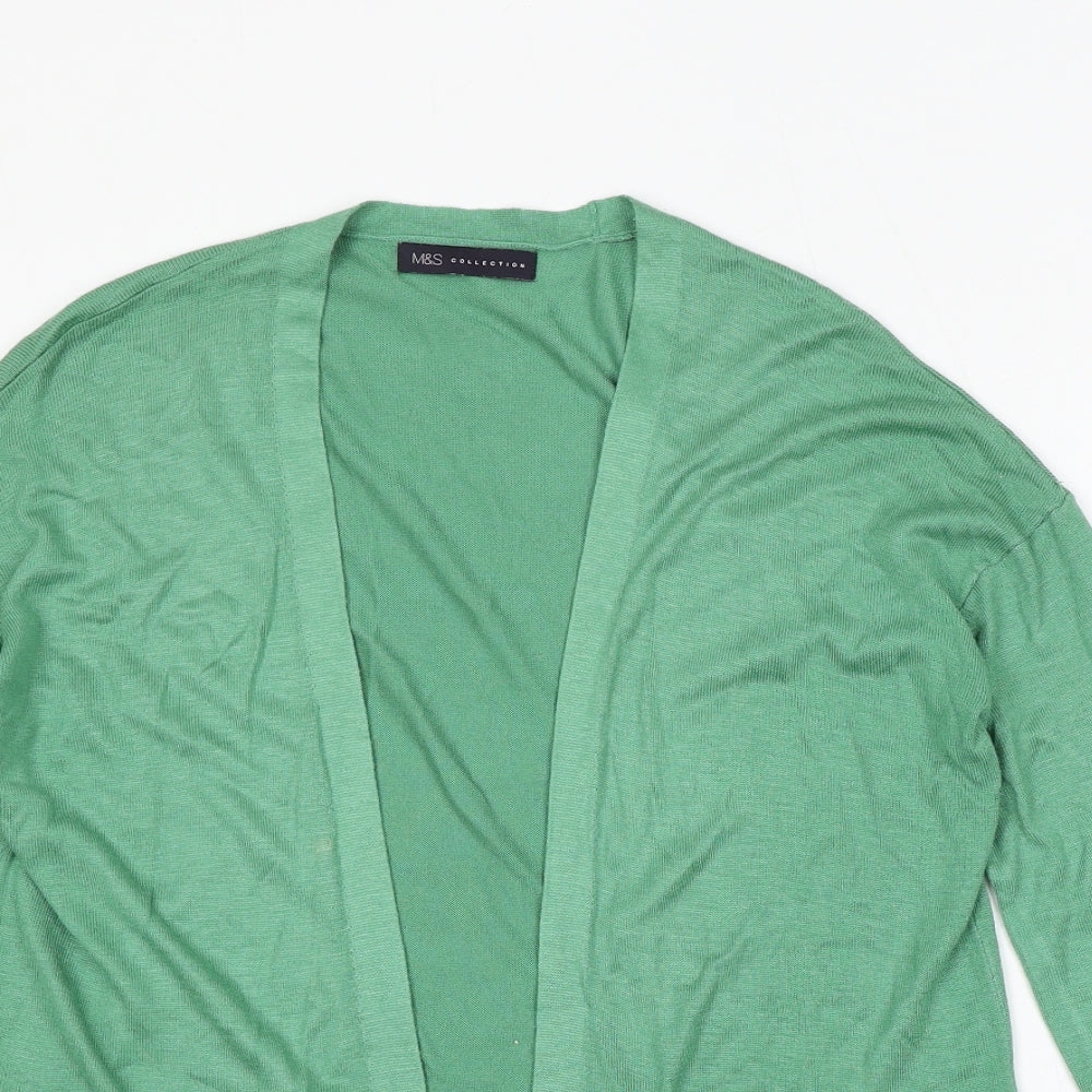 Womens UK Size S Marks and Spencer Green Cardigan Jumper