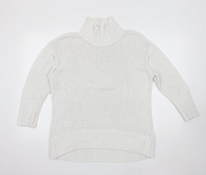 Womens UK Size S Marks and Spencer White Pullover Jumper