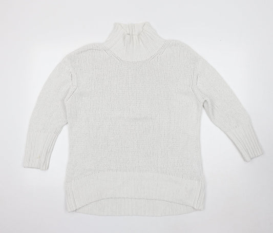 Womens UK Size S Marks and Spencer White Pullover Jumper