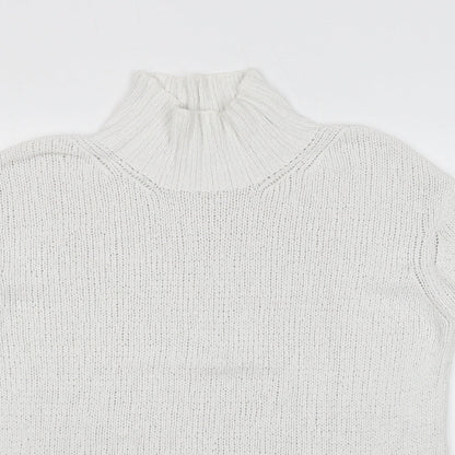 Womens UK Size S Marks and Spencer White Pullover Jumper