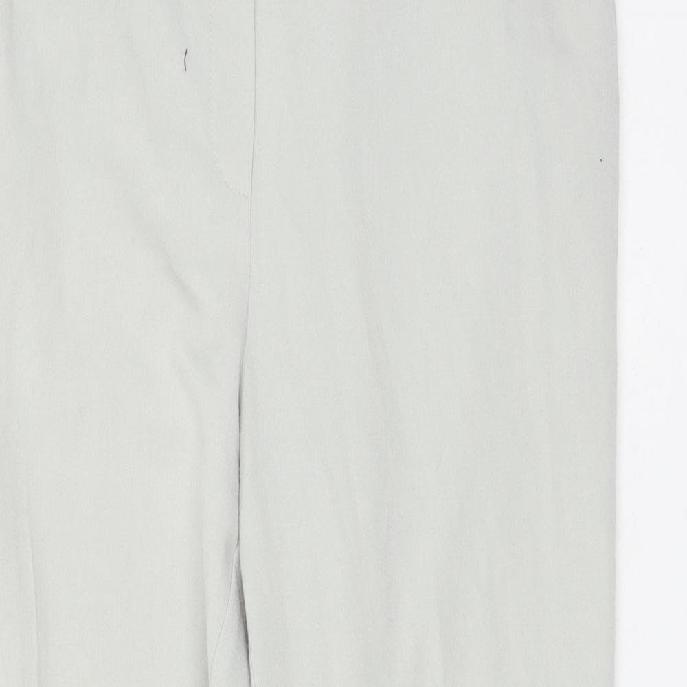 Oscar Womens Grey Polyester Trousers Size 14 L27 in Regular Buckle