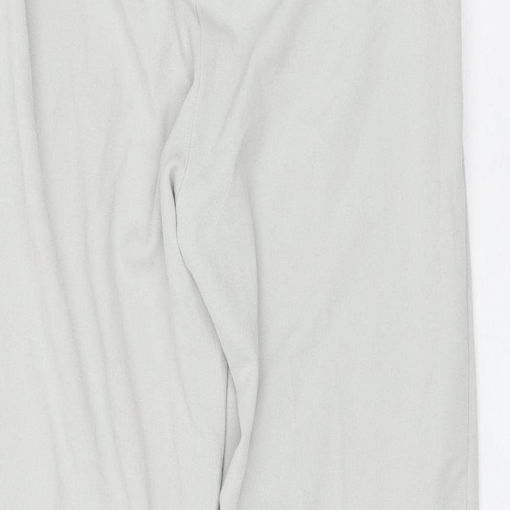 Oscar Womens Grey Polyester Trousers Size 14 L27 in Regular Buckle