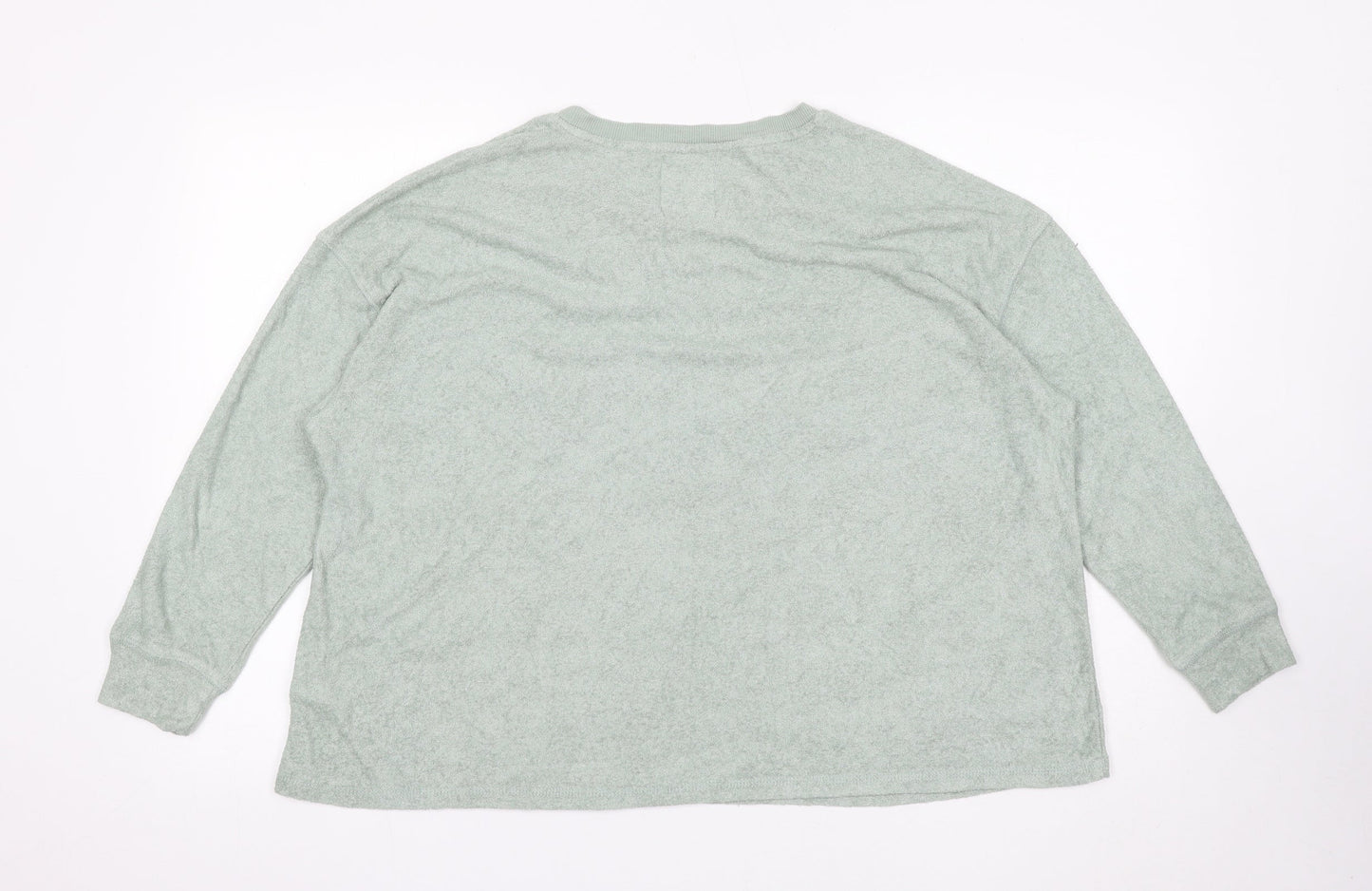 Primark Womens Green Round Neck Viscose Pullover Jumper Size M