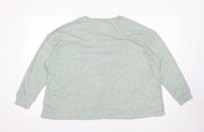 Primark Womens Green Round Neck Viscose Pullover Jumper Size M