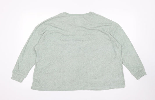 Primark Womens Green Round Neck Viscose Pullover Jumper Size M