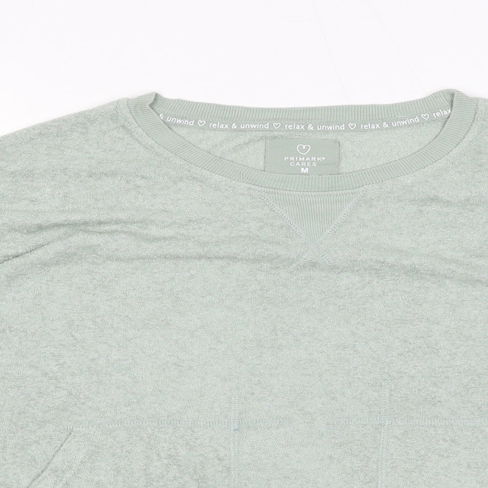 Primark Womens Green Round Neck Viscose Pullover Jumper Size M