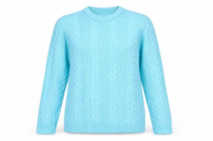 Womens UK Size S Envy Blue Pullover Jumper