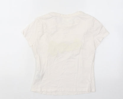 Womens UK Size S H&M White Basic T-Shirt
