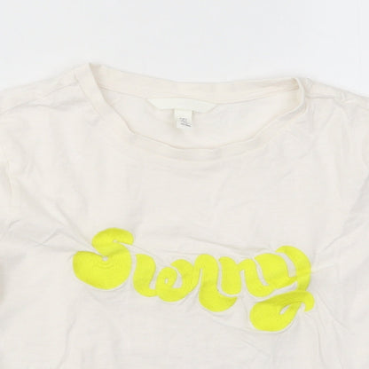 Womens UK Size S H&M White Basic T-Shirt