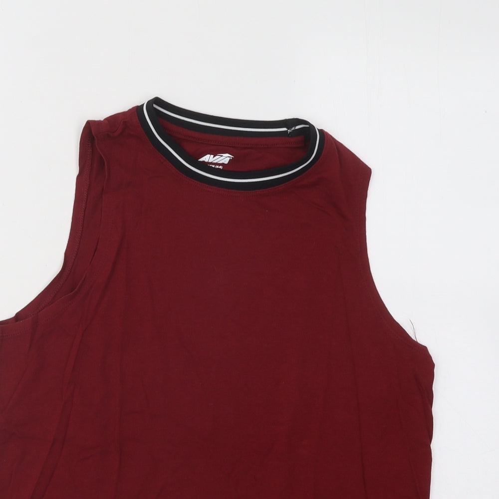 Avia Womens Red Modal Basic Tank Size S Round Neck