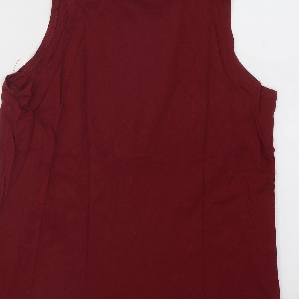 Avia Womens Red Modal Basic Tank Size S Round Neck
