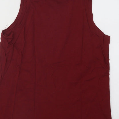 Avia Womens Red Modal Basic Tank Size S Round Neck