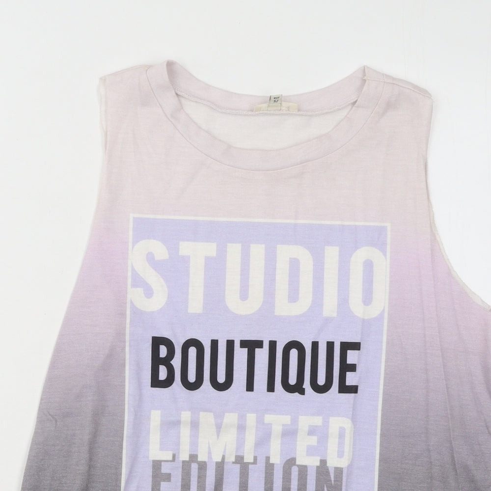 Womens UK Size 6 River Island Multicoloured Basic Tank