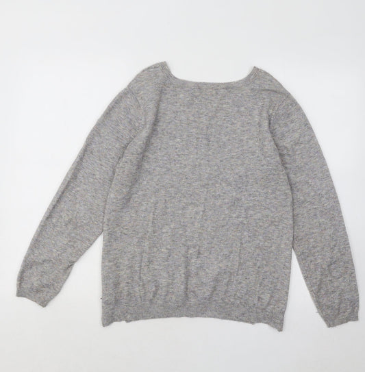 Womens UK Size XS Fransa Grey Pullover Jumper