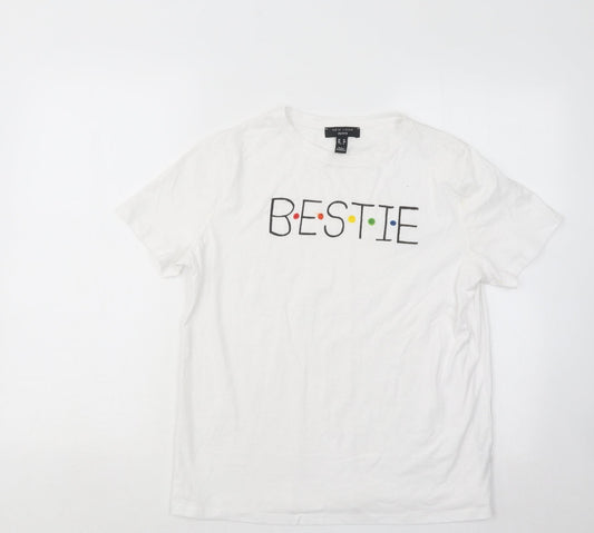 Womens UK Size 12 New Look White Basic T-Shirt