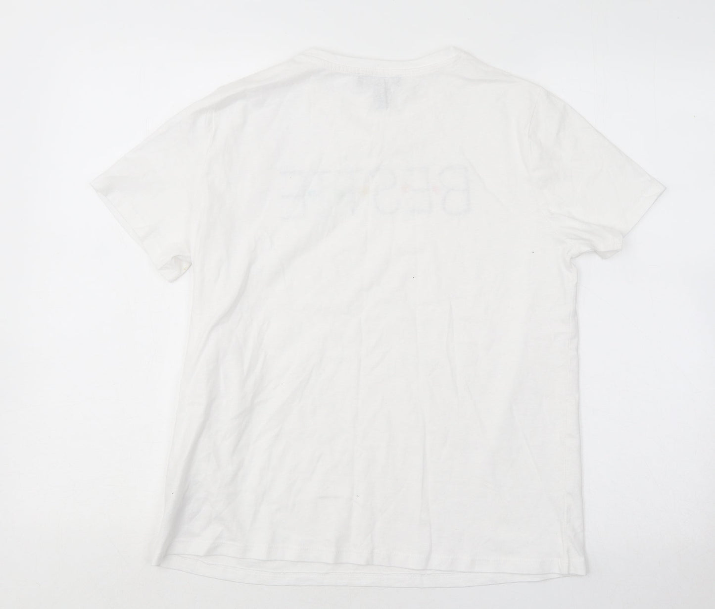 Womens UK Size 12 New Look White Basic T-Shirt
