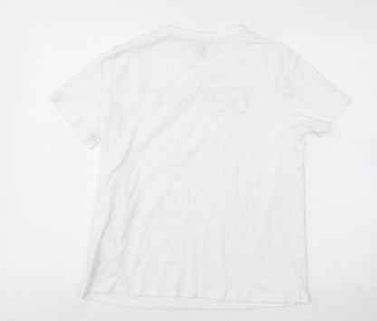 Womens UK Size 12 New Look White Basic T-Shirt