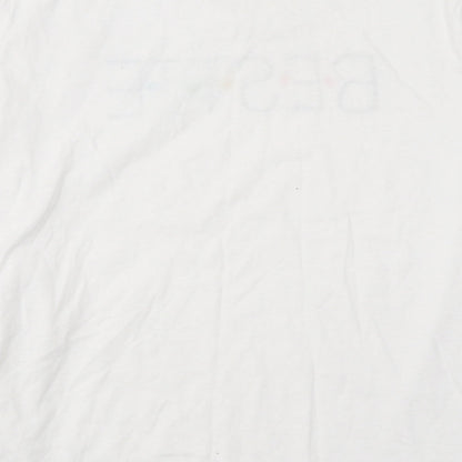 Womens UK Size 12 New Look White Basic T-Shirt