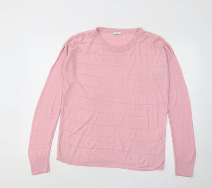Womens UK Size L Jaqueline de Yong Pink Pullover Jumper