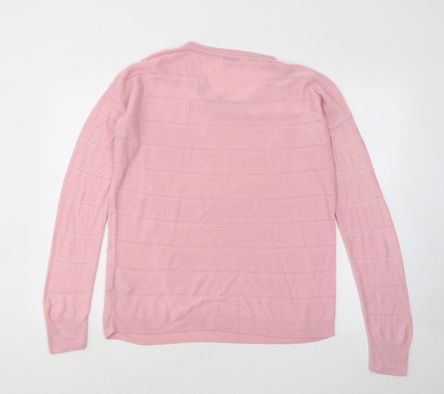 Womens UK Size L Jaqueline de Yong Pink Pullover Jumper