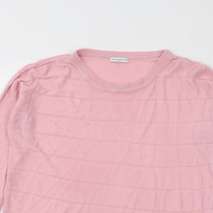Womens UK Size L Jaqueline de Yong Pink Pullover Jumper