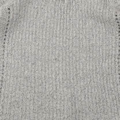 Indigo Womens Grey Round Neck Acrylic Pullover Jumper Size XL