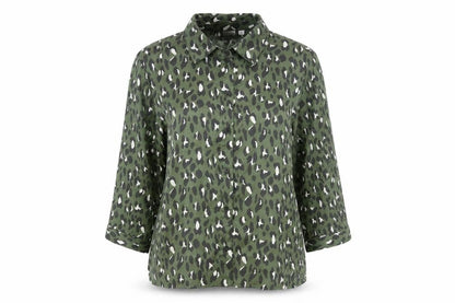 Womens UK Size 14 JDY Green Basic Button-Up