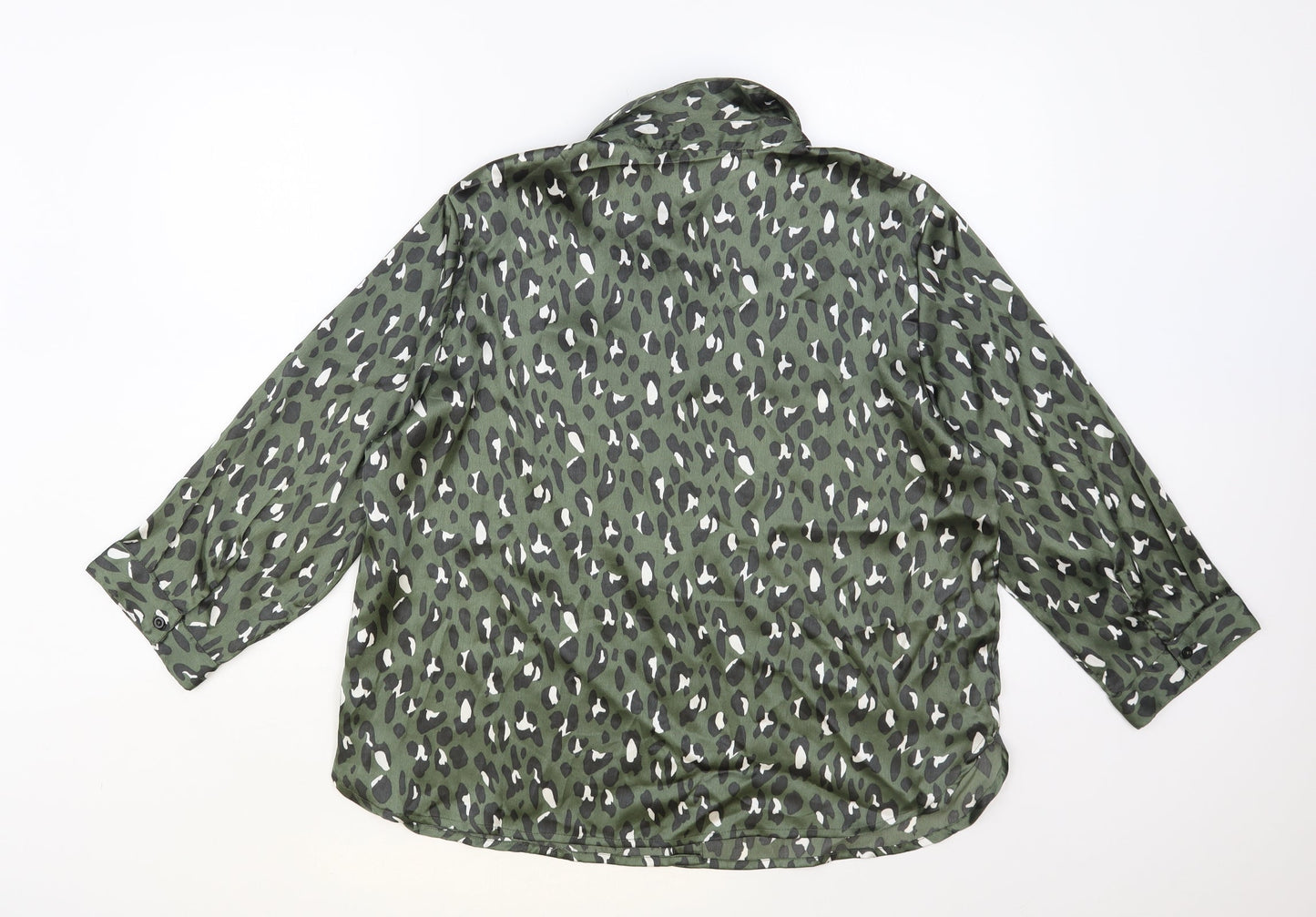 Womens UK Size 14 JDY Green Basic Button-Up