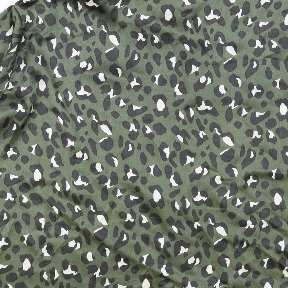 Womens UK Size 14 JDY Green Basic Button-Up