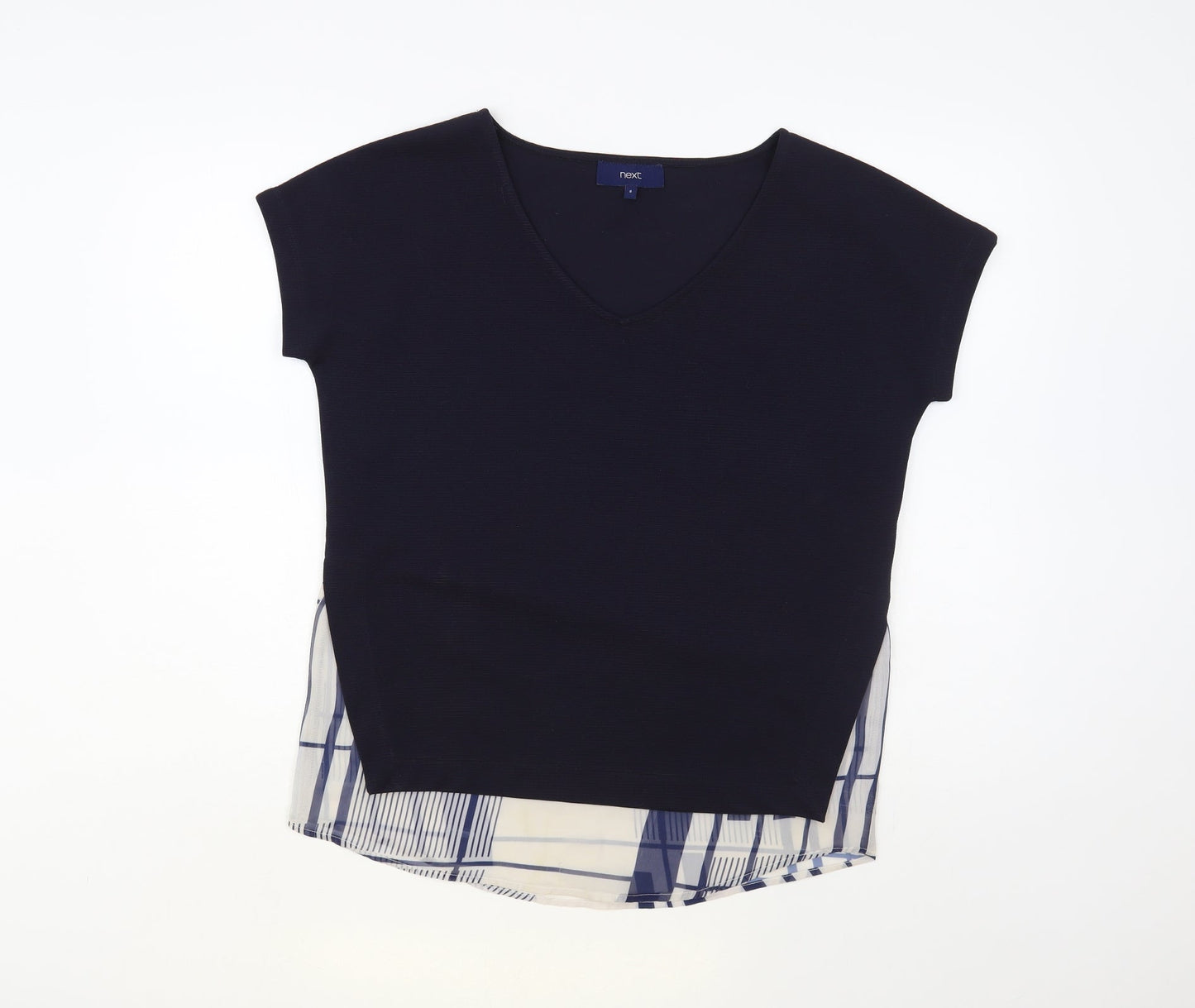 Womens UK Size 8 NEXT Blue Basic Blouse