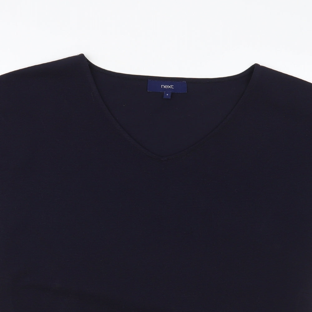 Womens UK Size 8 NEXT Blue Basic Blouse