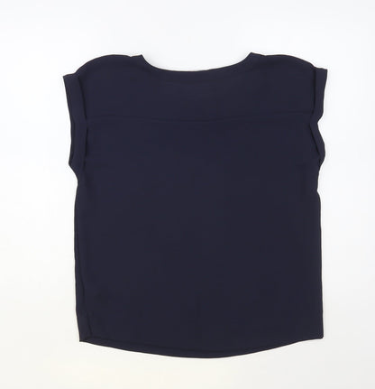 Womens UK Size 8 NEXT Blue Basic Blouse