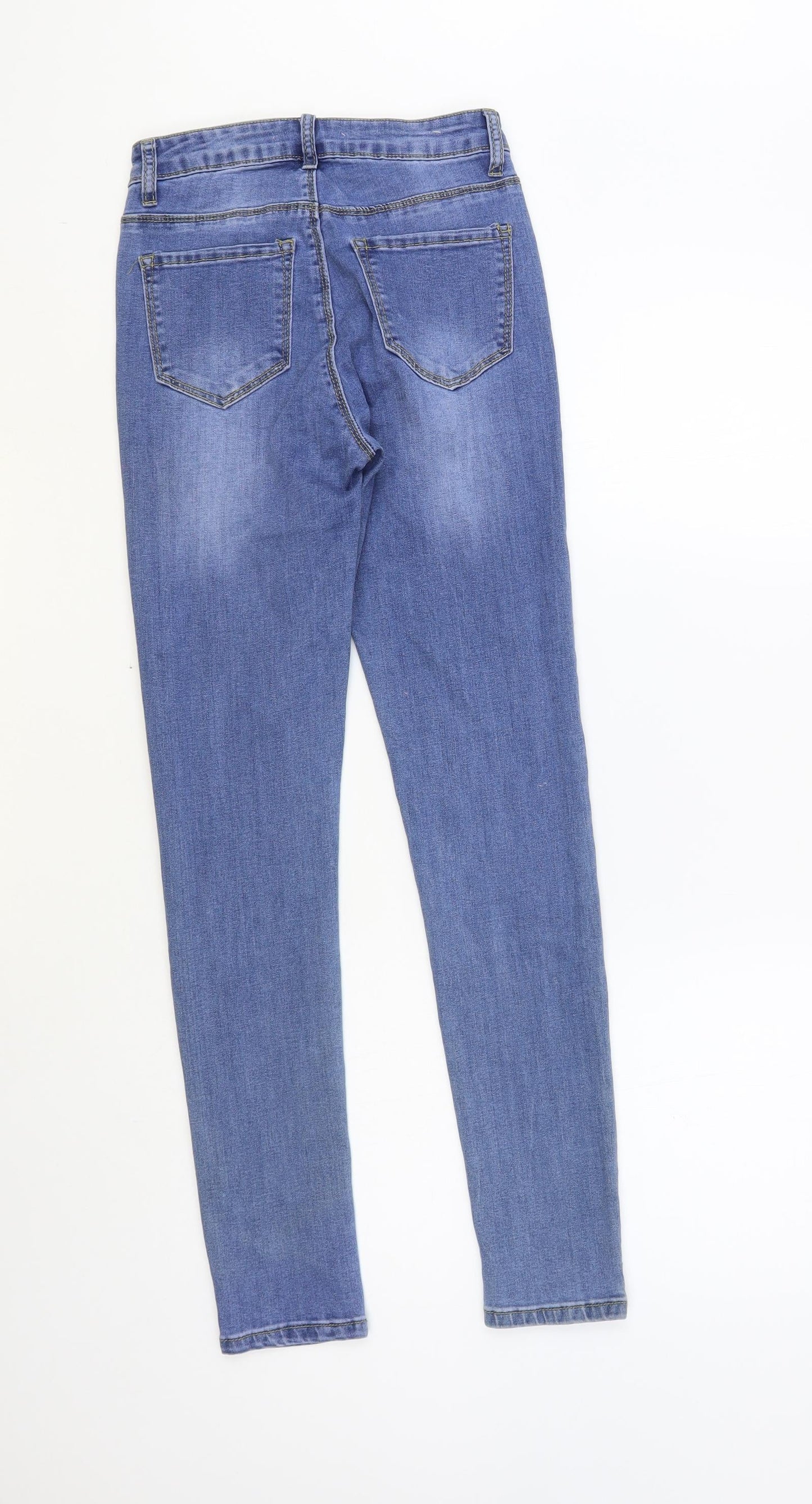 Estee Brown Womens Blue Cotton Skinny Jeans Size XS L29 in Regular Button