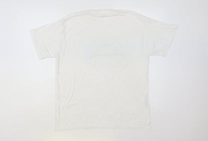 Womens UK Size L Fruit of the Loom White Basic T-Shirt