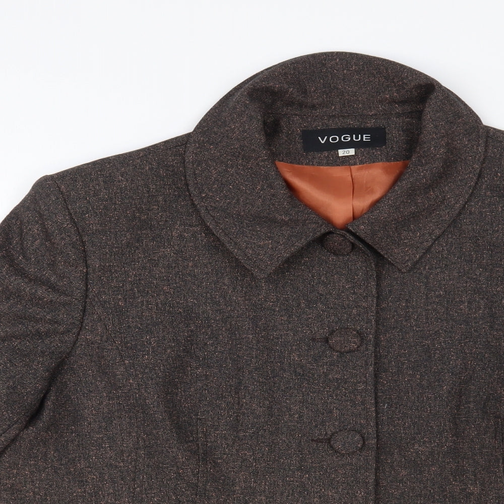 Womens UK Size 20 Vogue Brown Jacket