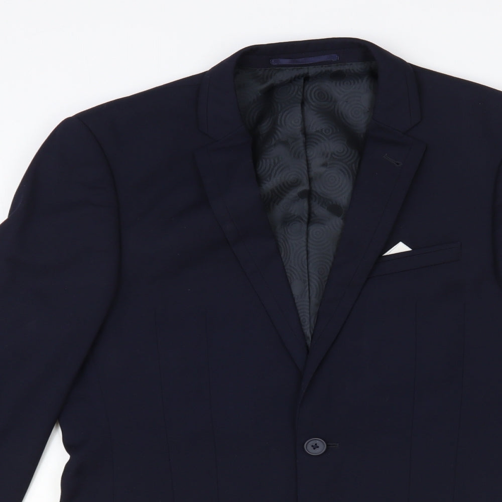 Mens UK Size 36 Preworn Regular Blue Suit Jacket