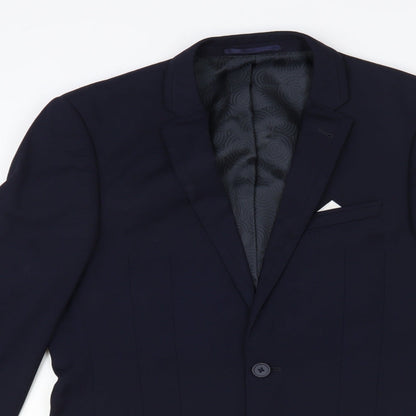 Mens UK Size 36 Preworn Regular Blue Suit Jacket