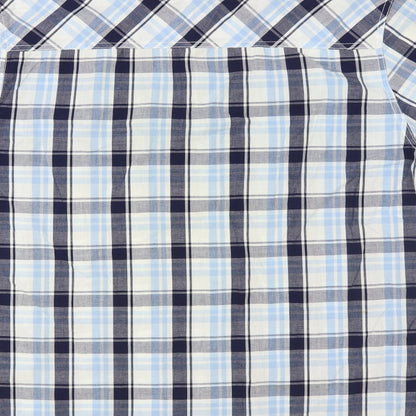 Mens UK Size M Lee Cooper Blue  Button-Up Short Sleeve Casual Shirt