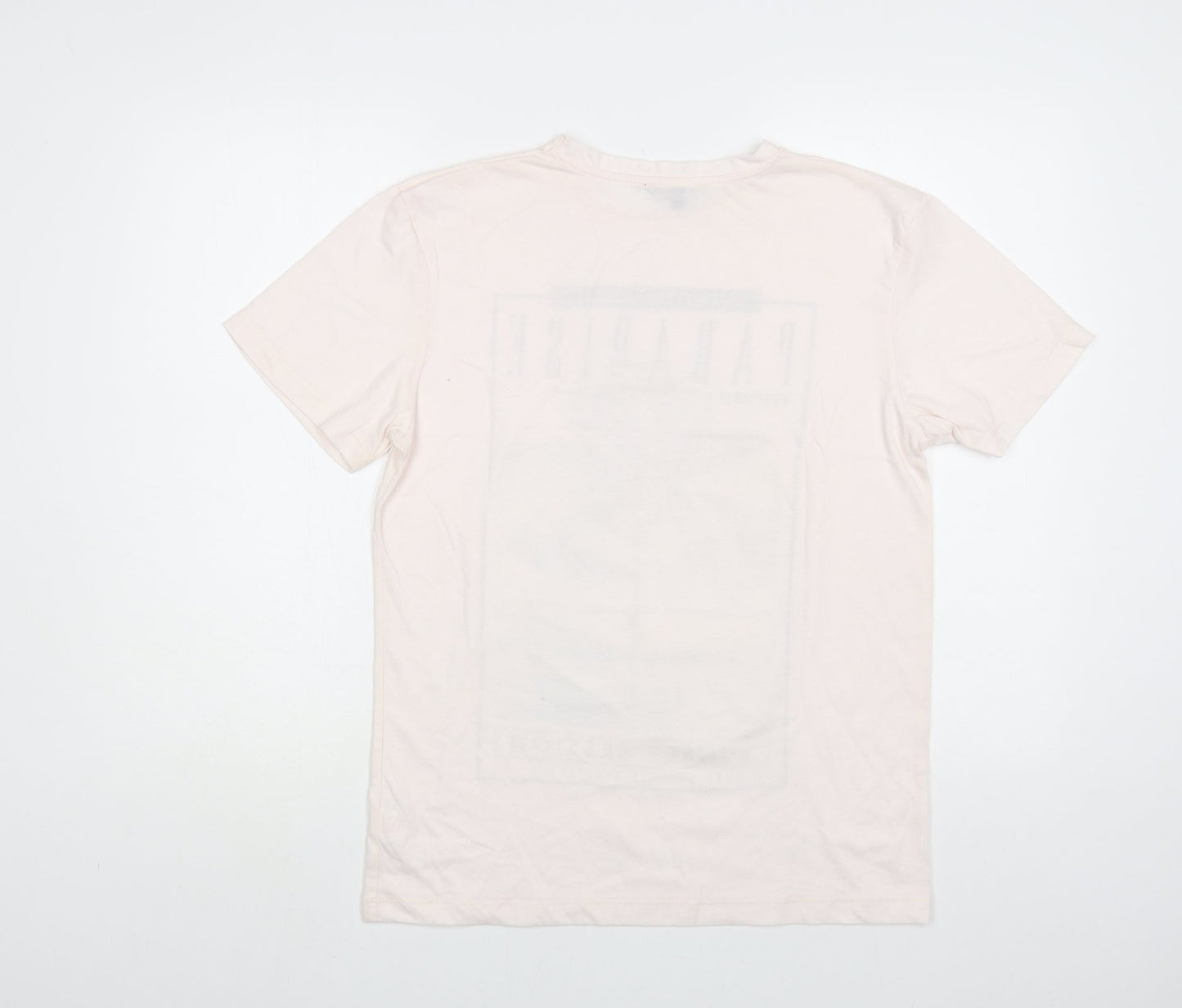 Twisted Soul Mens Pink Cotton T-Shirt Size S Crew Neck - Paradise