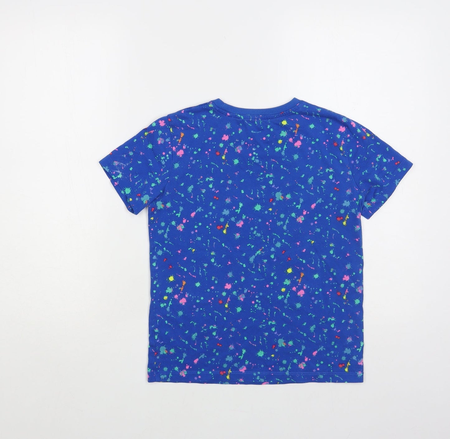 NEXT Boys Blue Geometric Jute Pullover T-Shirt Size 8 Years Crew Neck Pullover - Unlimited