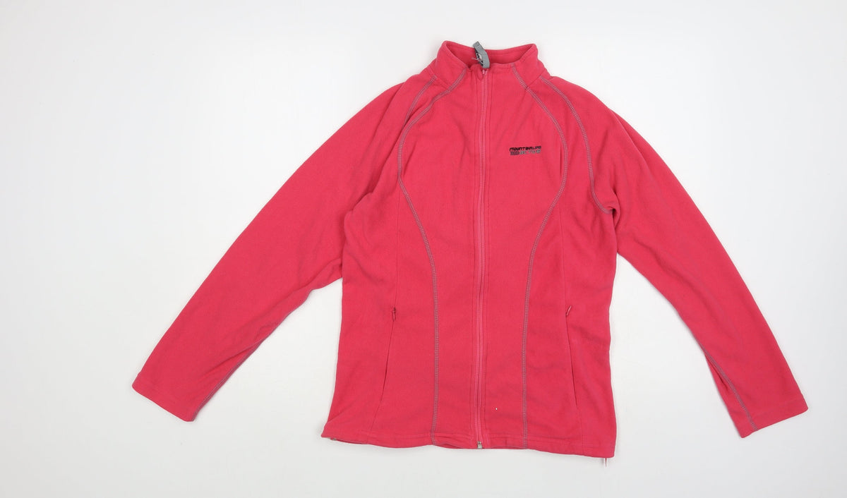 Mountain Life Womens Pink Polyester Full Zip Sweatshirt Size 12 Zip