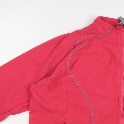 Mountain Life Womens Pink Polyester Full Zip Sweatshirt Size 12 Zip