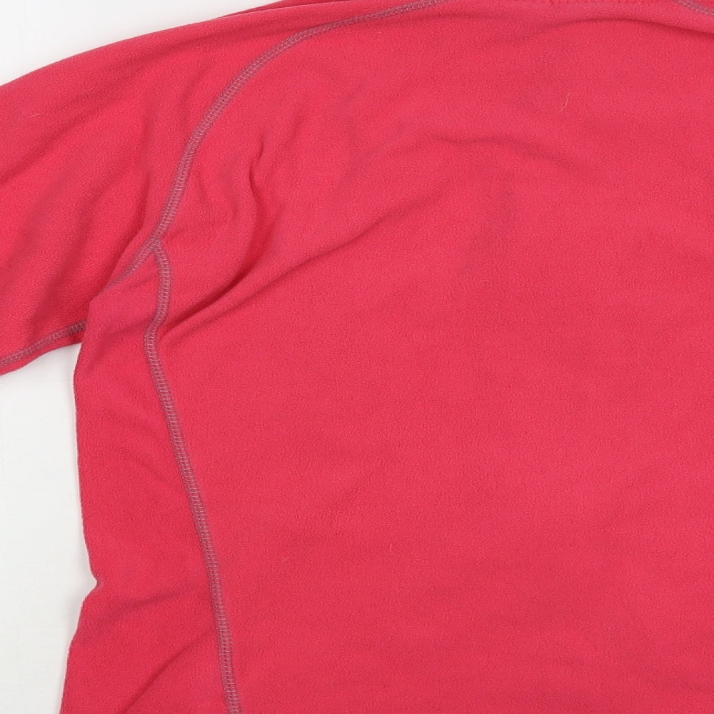 Mountain Life Womens Pink Polyester Full Zip Sweatshirt Size 12 Zip