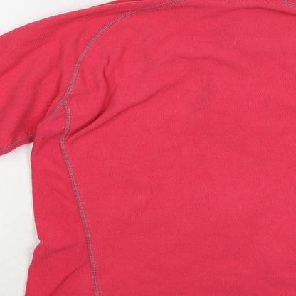 Mountain Life Womens Pink Polyester Full Zip Sweatshirt Size 12 Zip