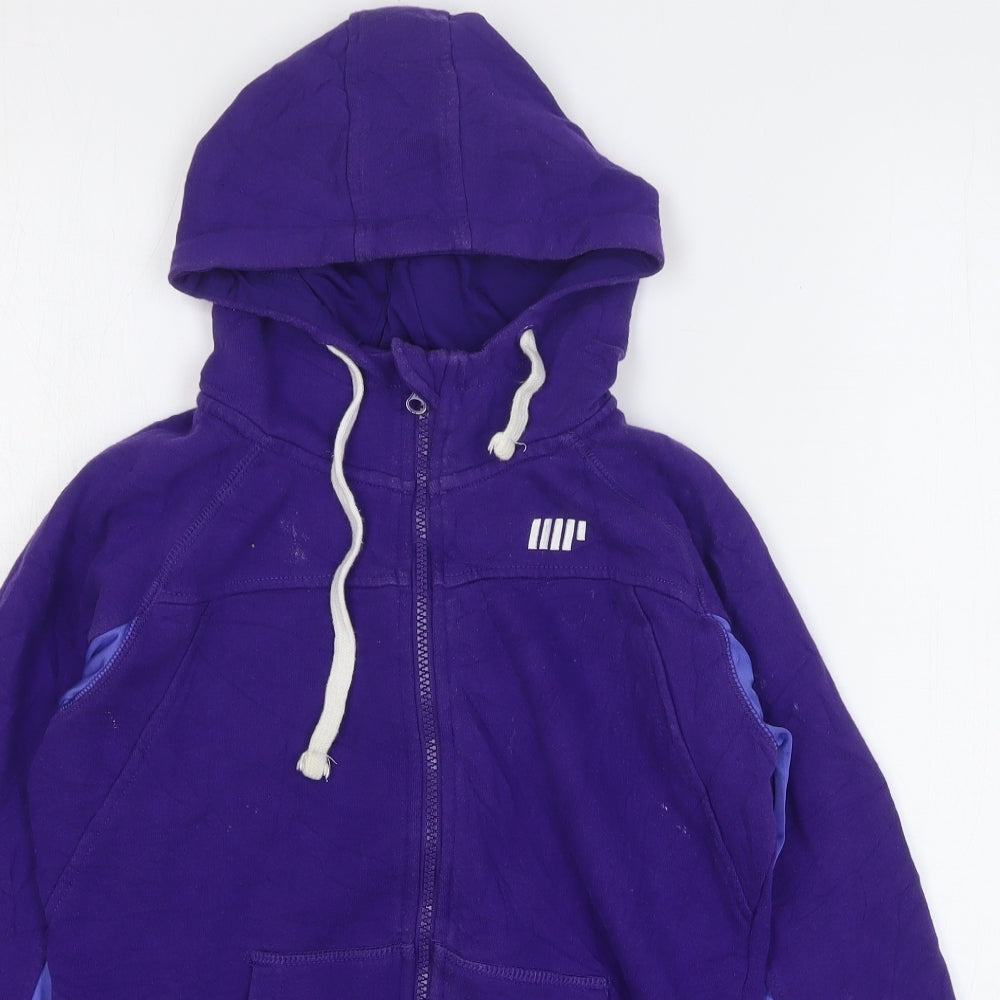 Myprotein Womens Purple Cotton Full Zip Hoodie Size XS Zip