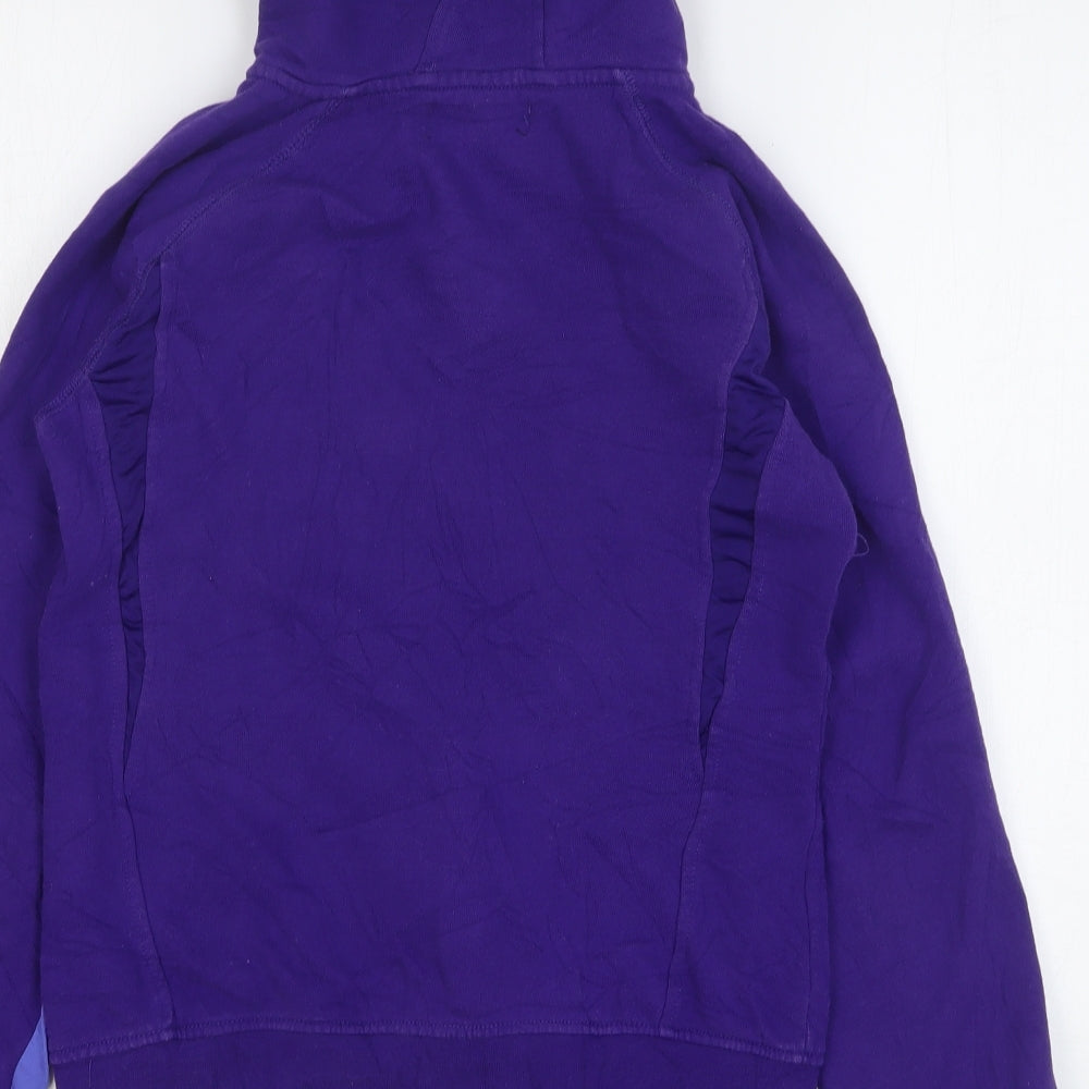 Myprotein Womens Purple Cotton Full Zip Hoodie Size XS Zip