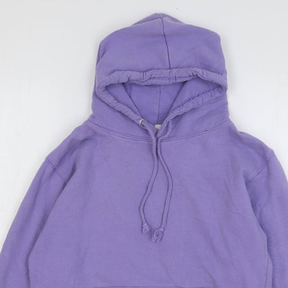 Awdis Womens Purple Cotton Pullover Hoodie Size S Pullover