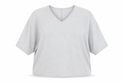 Womens UK Size L New Look Grey Basic T-Shirt